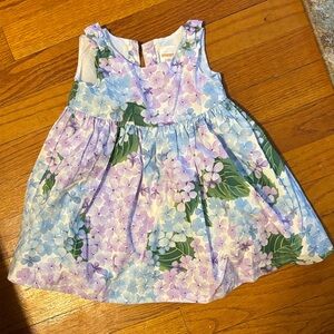 Gymboree Sleeveless Floral Hydrangea Dress - Purple, Blue & Green